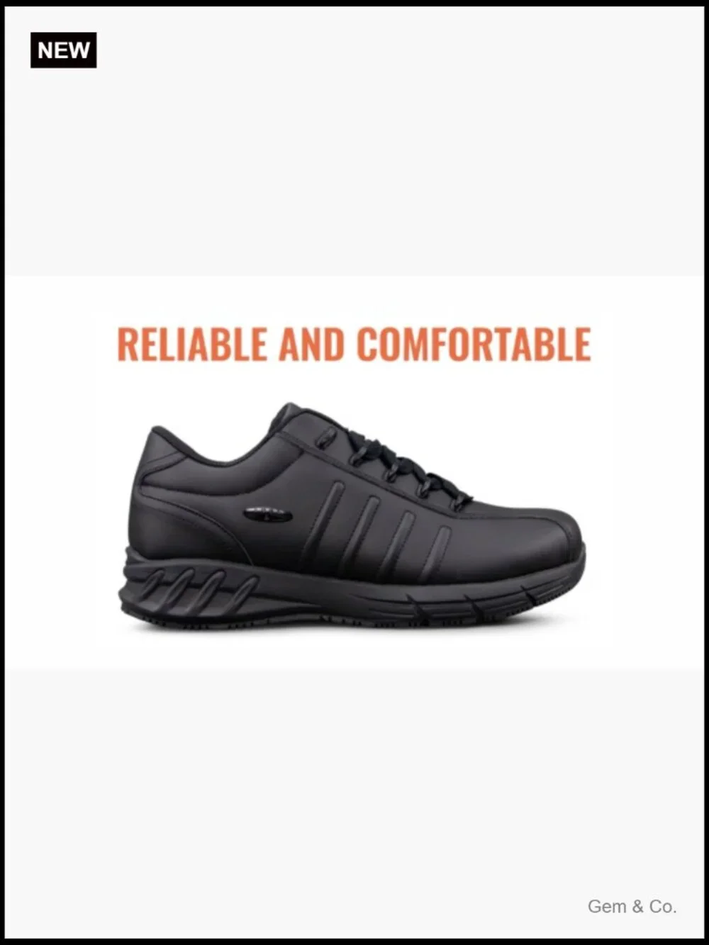 Women's Slip-On Work Sneaker Slip-Resistant Leather Cushioned